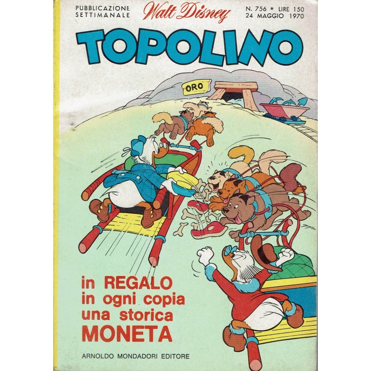 Topolino n. 756 + BOLLINI di Walt Disney ed.  Mondadori