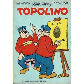 Topolino n.1063 cedola di Walt Disney ed. Mondadori