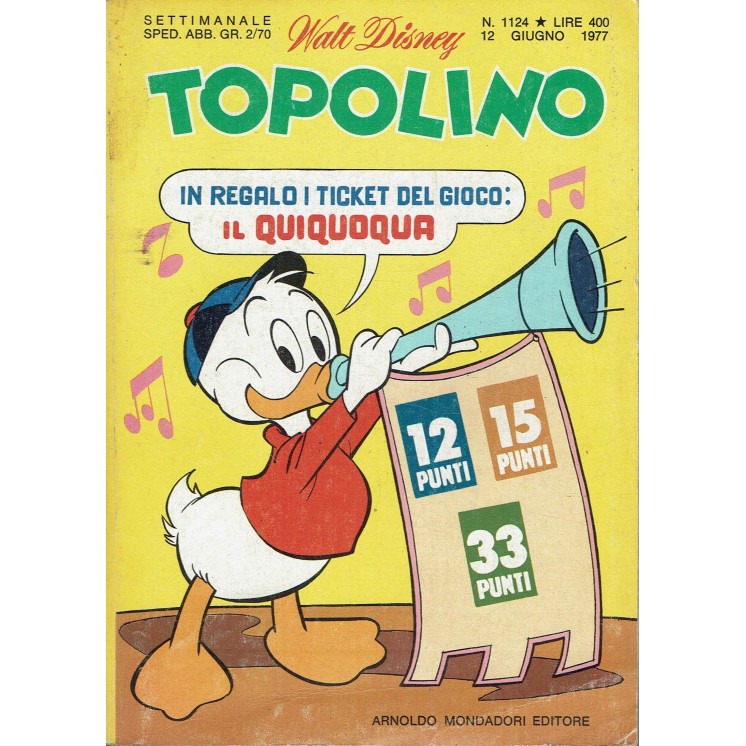 Topolino n.1124 ed. Walt Disney Mondadori