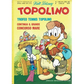 Topolino n.1180 cedola di Walt Disney ed. Mondadori