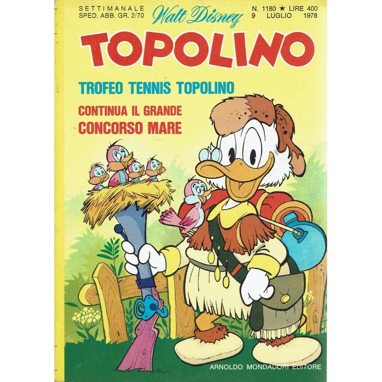 Topolino n.1180 cedola di Walt Disney ed. Mondadori