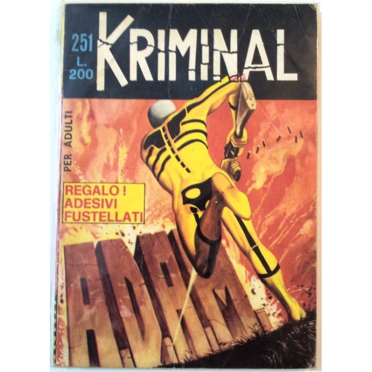 Kriminal n.251 * A.D.A.M. * ed. Corno 3,70€