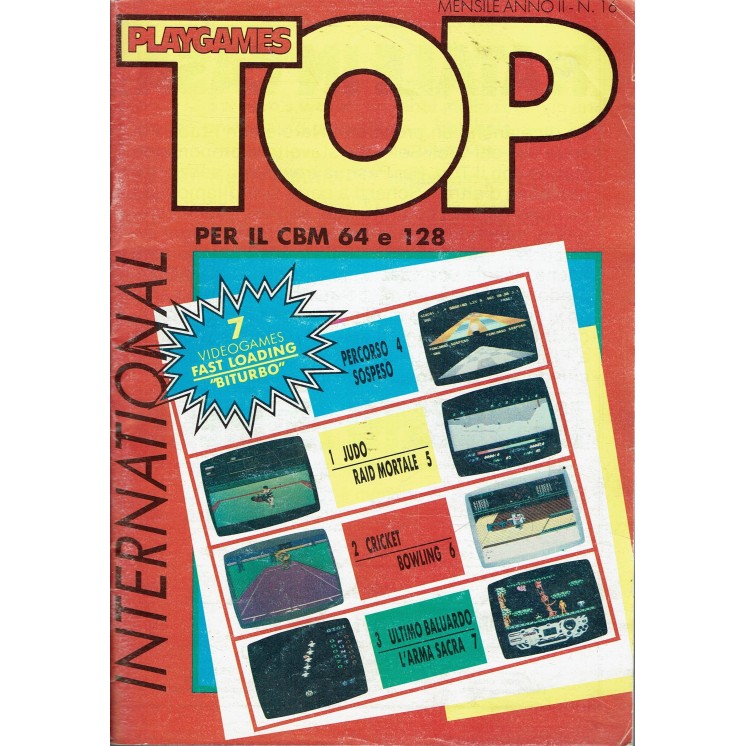 TOP Playgames anno 2 n. 16 per il CBM 64 e 128 ed. Internazionali FF16