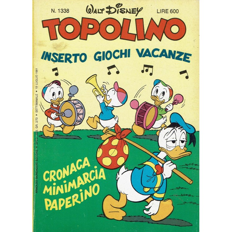 Topolino n.1338 ed. Walt Disney Mondadori