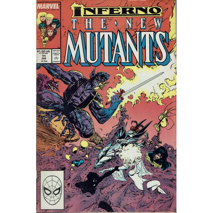 The New Mutants  71 gen 1989 di Liefield ed. Marvel Comics lingua originale OL01