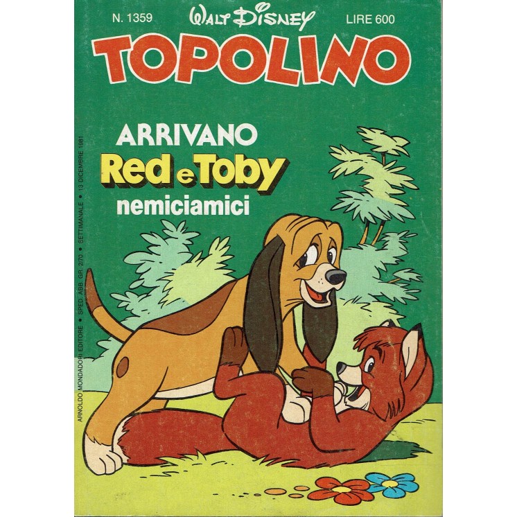 Topolino n.1359 pieghevole MATTEL ed. Walt Disney Mondadori