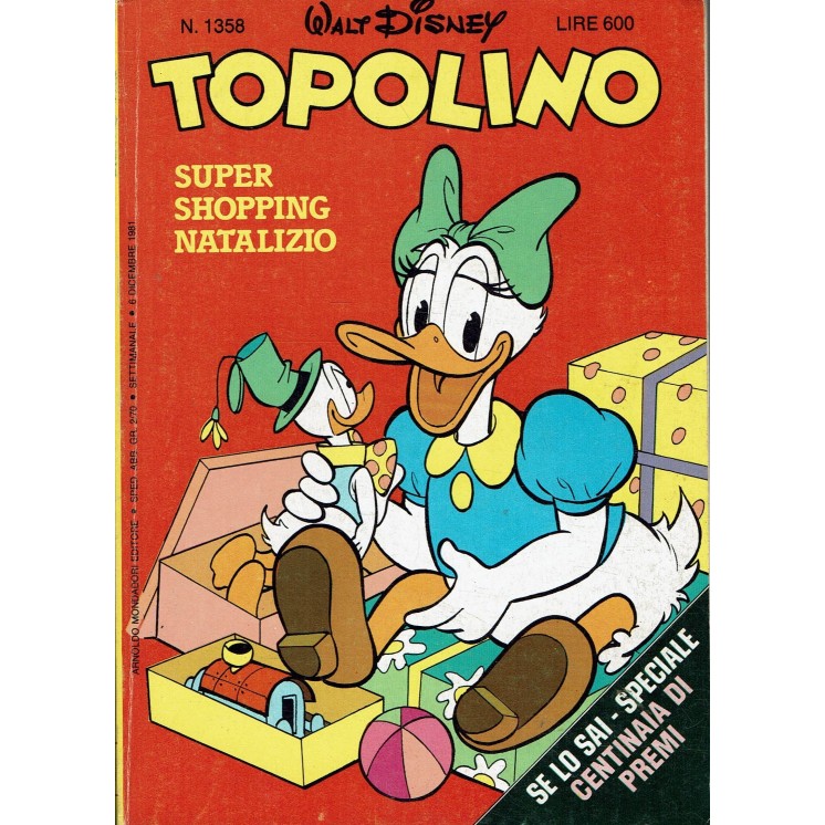 Topolino n.1358 pieghevole MATTEL di Walt Disney ed. Mondadori