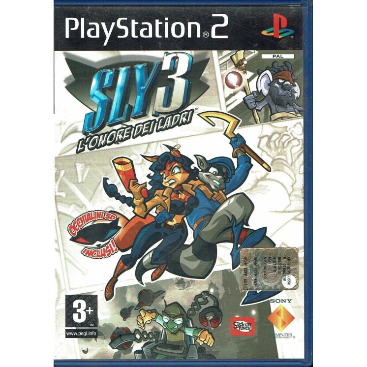 Videogioco Playstation 2 Sly 3 l'onore dei ladri PS2 12+ NO libretto usato