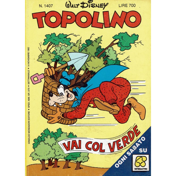 Topolino n.1407 ed. Walt Disney Mondadori