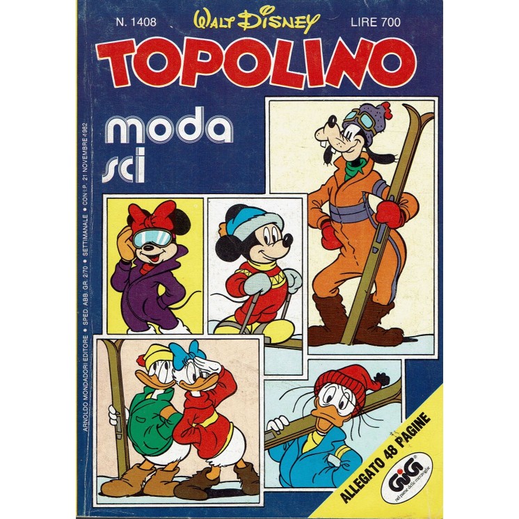 Topolino n.1406 pieghevole GIG ed. Walt Disney Mondadori