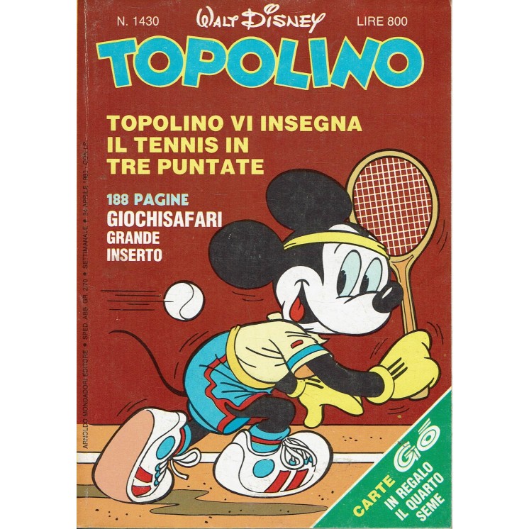 Topolino n.1430 ed. Walt Disney Mondadori