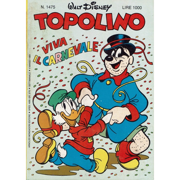 Topolino n.1475 ed. Walt Disney Mondadori