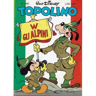Topolino n.1485 di Walt Disney w gli Alpini ed. Mondadori