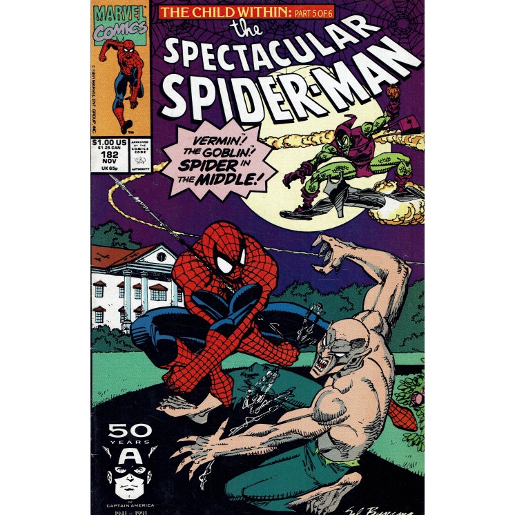 The Spectacular Spider-Man 182 Nov 1991 ed. Marvel Comics lingua originale OL05
