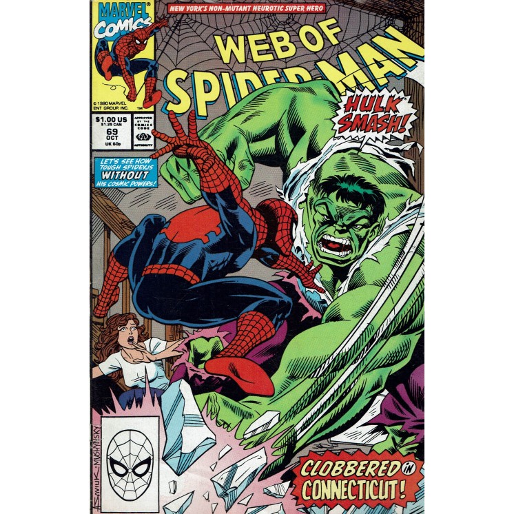 Web of  Spider-Man 69 Oct 1990 ed. Marvel Comics lingua originale OL13