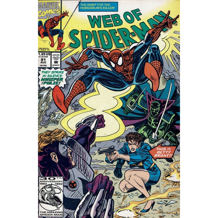 Web of  Spider-Man 91 Aug 1992 ed. Marvel Comics lingua originale OL13