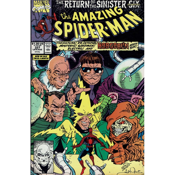 The Amazing Spider-Man 337 aug 1990 ed. Marvel Comics lingua originale OL14