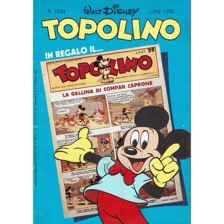 Topolino n.1534 ed. Walt Disney Mondadori