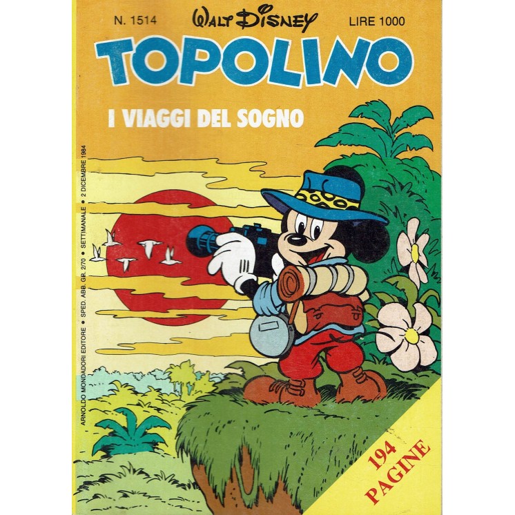 Topolino n.1514 PIEGHEVOLE MATTEL ed. Walt Disney Mondadori