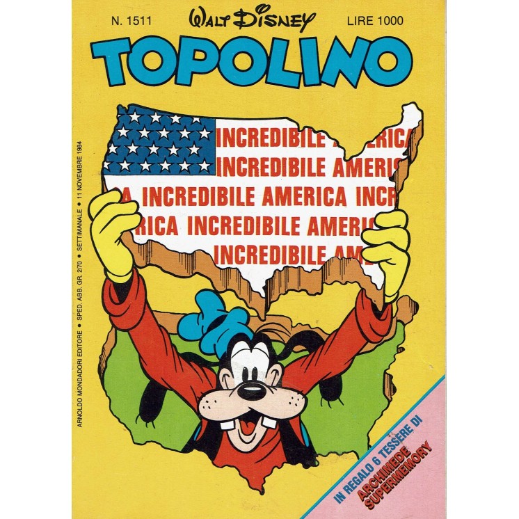 Topolino n.1511 PIEGHEVOLE MATTEL ed. Walt Disney Mondadori