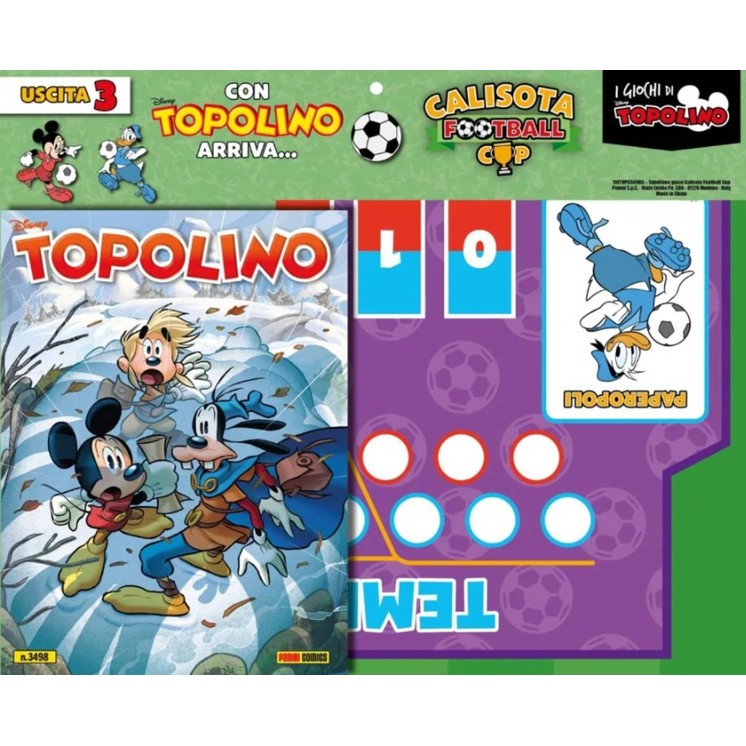 Topolino n.3498 GADGET Calisota Football plancia gioco NUOVO ed. Panini FU22