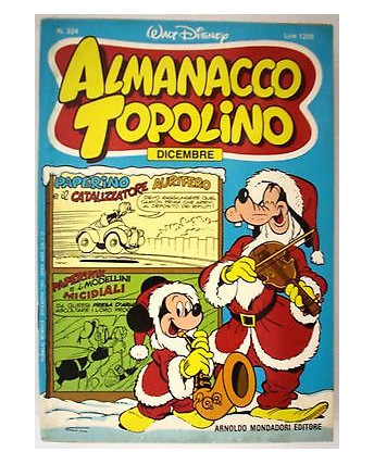 Almanacco Topolino n.324 - Dicembre 1983 - Edizioni  Mondadori