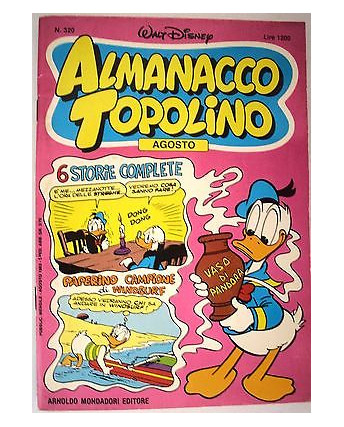 Almanacco Topolino n.320 - Agosto 1983 - Edizioni  Mondadori