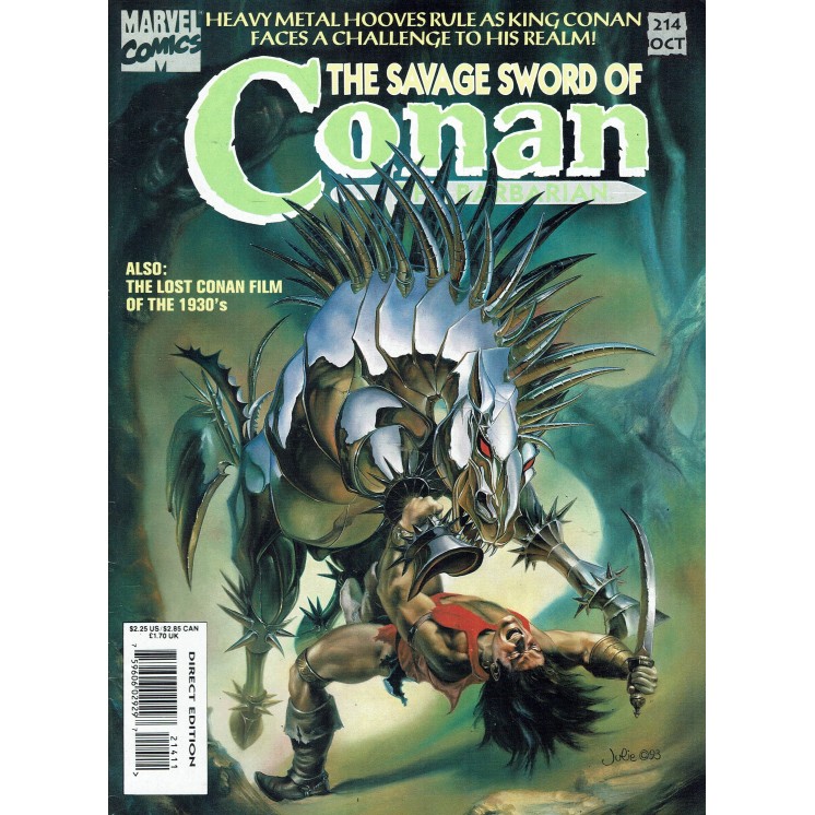 The savage sword of Conan the barbarian n.214 oct 93 ed. Marvel Comics FU39