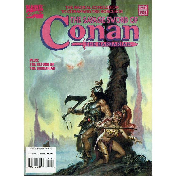 The savage sword of Conan the barbarian n.218 feb 94 ed. Marvel Comics FU39