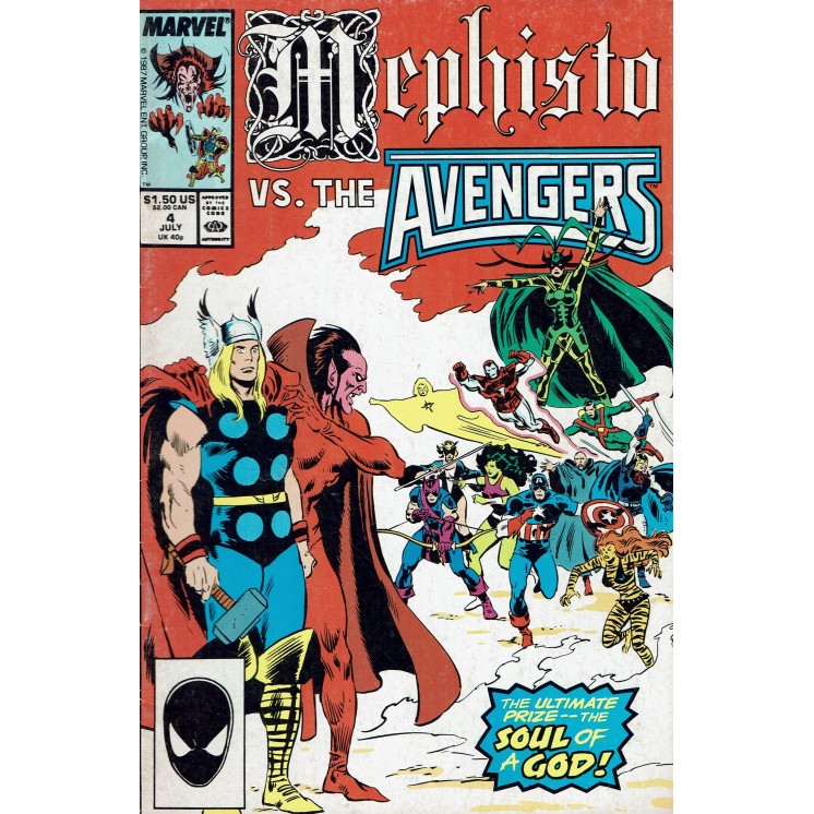 Mephisto vs the Avengers n.  4 jul 87 ed. Marvel Comics lingua originale OL16