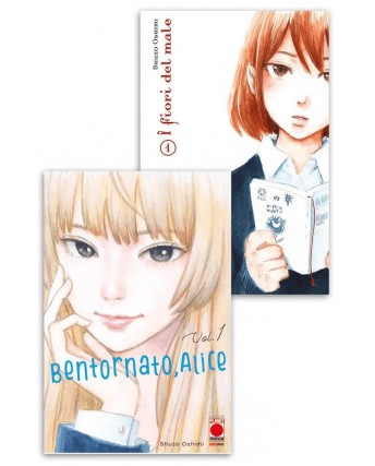 Bentornato Alice  1 + I Fiori del Male  1 VARIANT bundle di Oshimi ed. Panini 