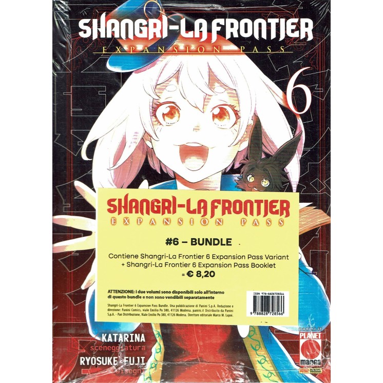 Shangri-La Frontier  6 Expansion Pass VARIANT di Katarina Fuji ed. Panni NUOVO
