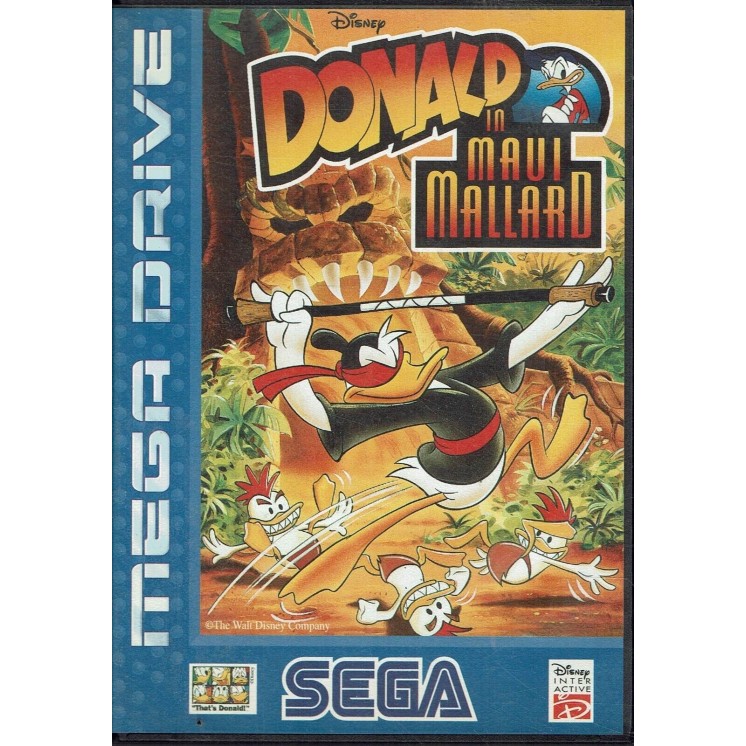 Videogioco SEGA MEGA DRIVE Donald in Maui Mallard ORIGINALE libretto B33