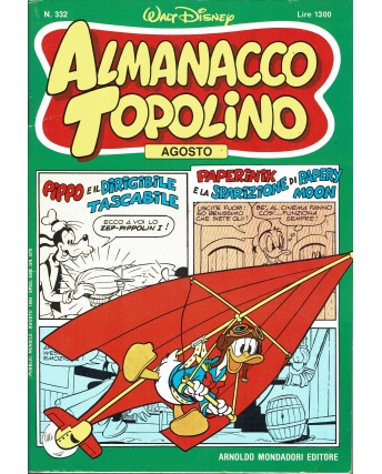 Almanacco Topolino n.332 agosto 1984 ed. Mondadori FU14