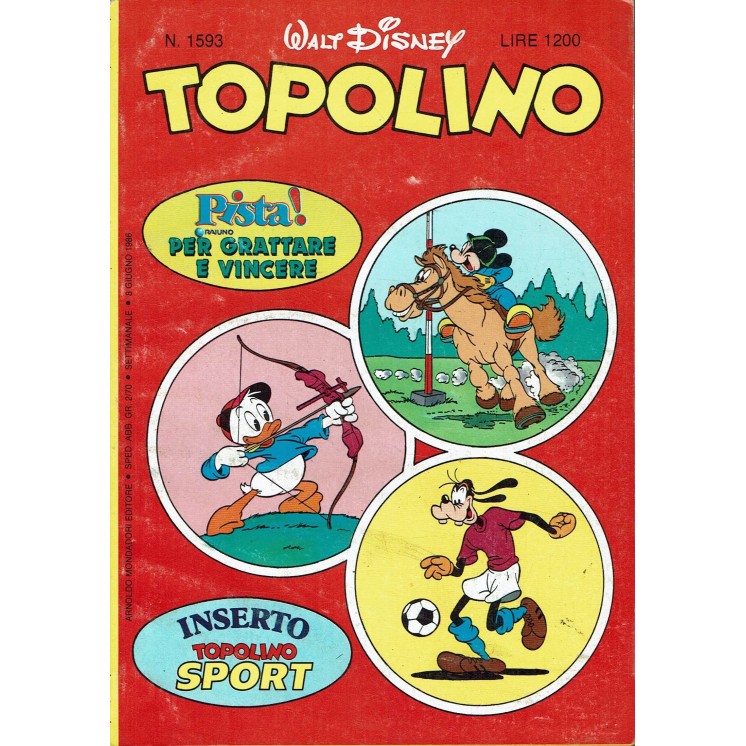 Topolino n.1593 ed. Walt Disney Mondadori