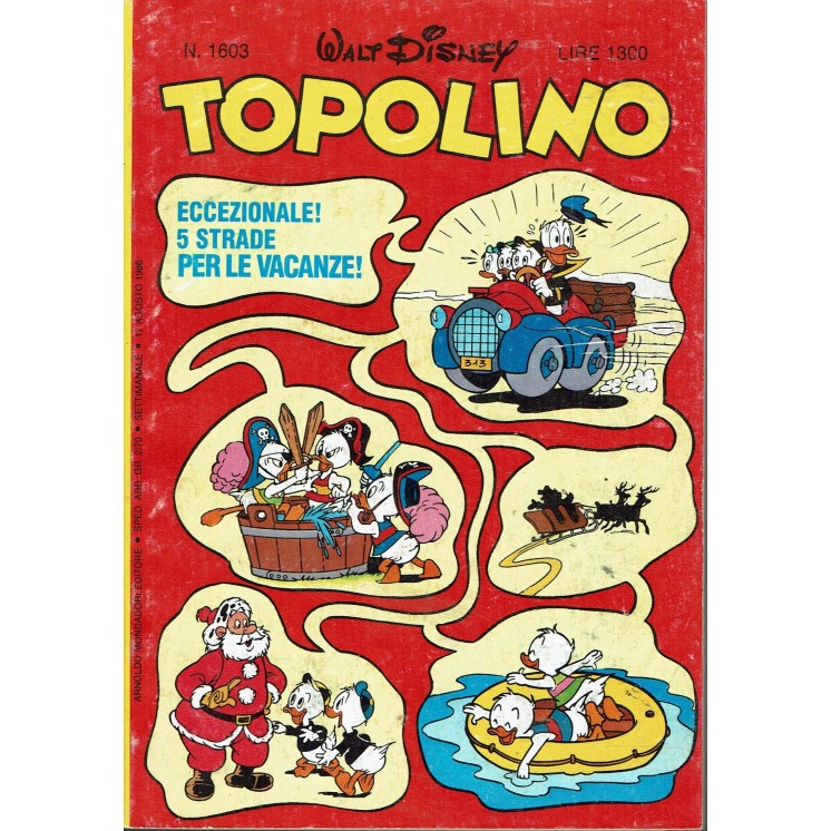 Topolino n.1603 ed. Walt Disney Mondadori
