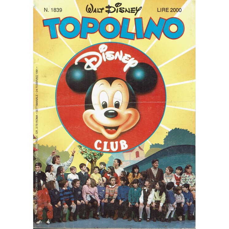 Topolino n.1839 ed. Walt Disney Mondadori
