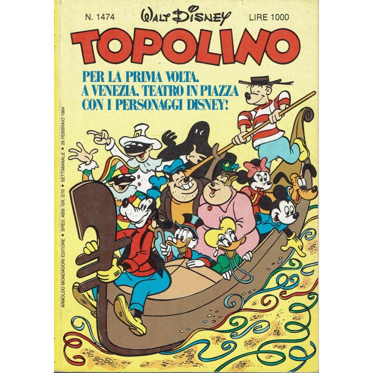 Topolino n.1474 26 febbraio 1984 ed. Walt Disney Mondadori