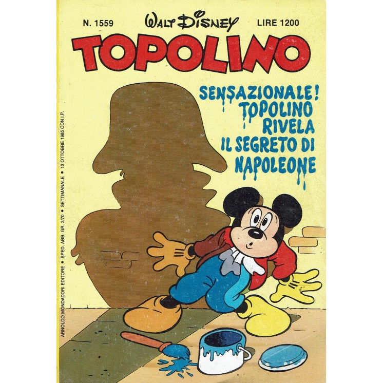 Topolino n.1559 13 ottobre 1985 ed. Walt Disney Mondadori