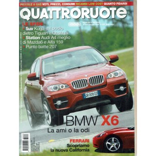 Quattroruote n. 632 Giugno 2008 BMW X6 , Ferrari California ed. Domus