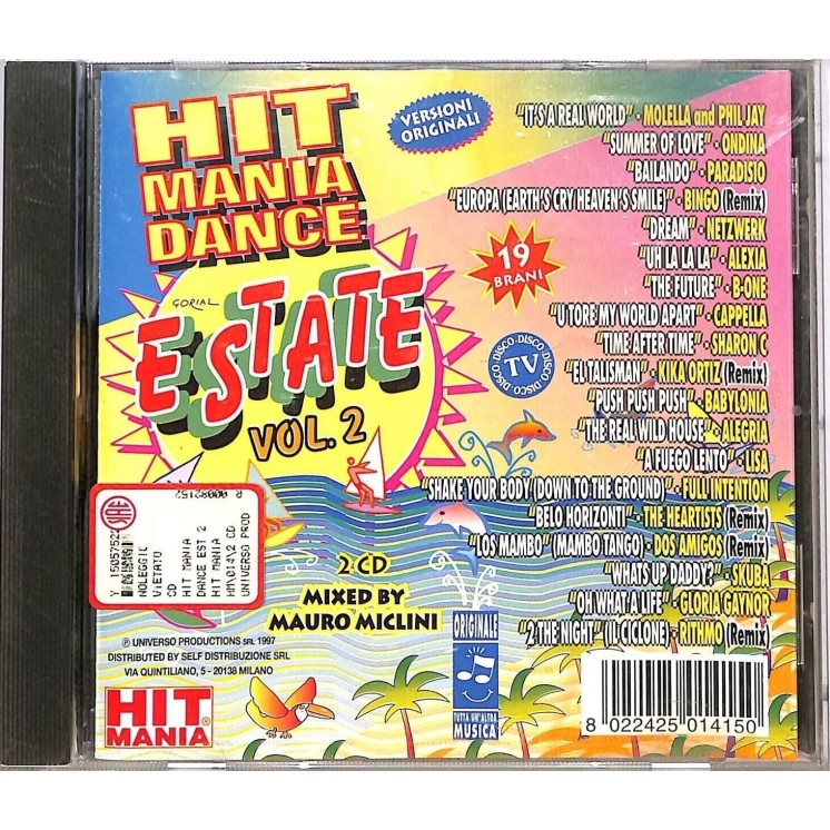 CD Hit Mania Dance Estate '97 vol. 2 19 tracce Universo Production B48