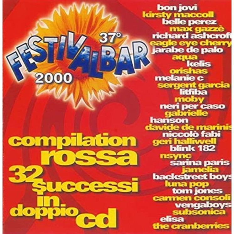 CD Festivalbar 2000 Compilation Rossa 2 CD EMI 32 tracce B41