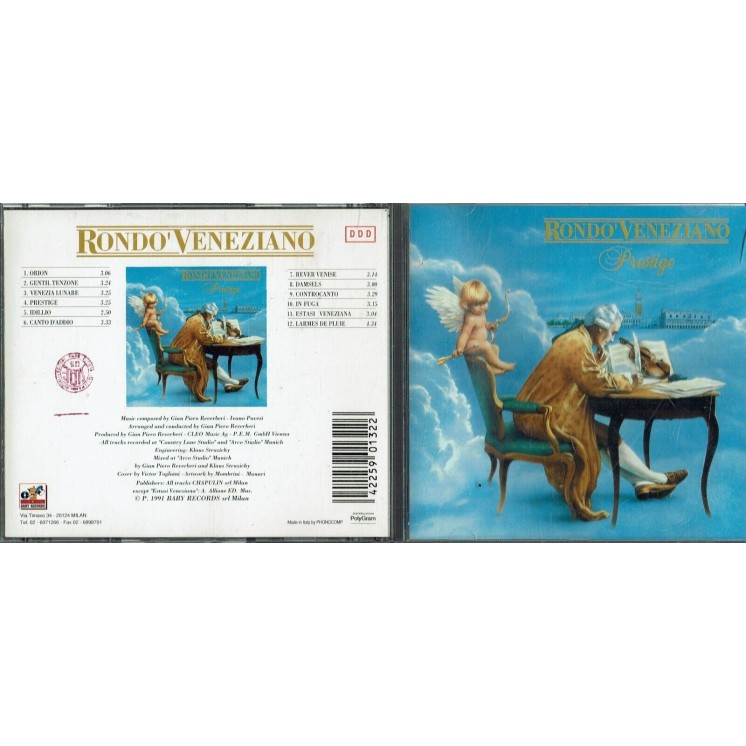 CD Rondo' Veneziano Prestige Baby Records 1991 12 tracce B41