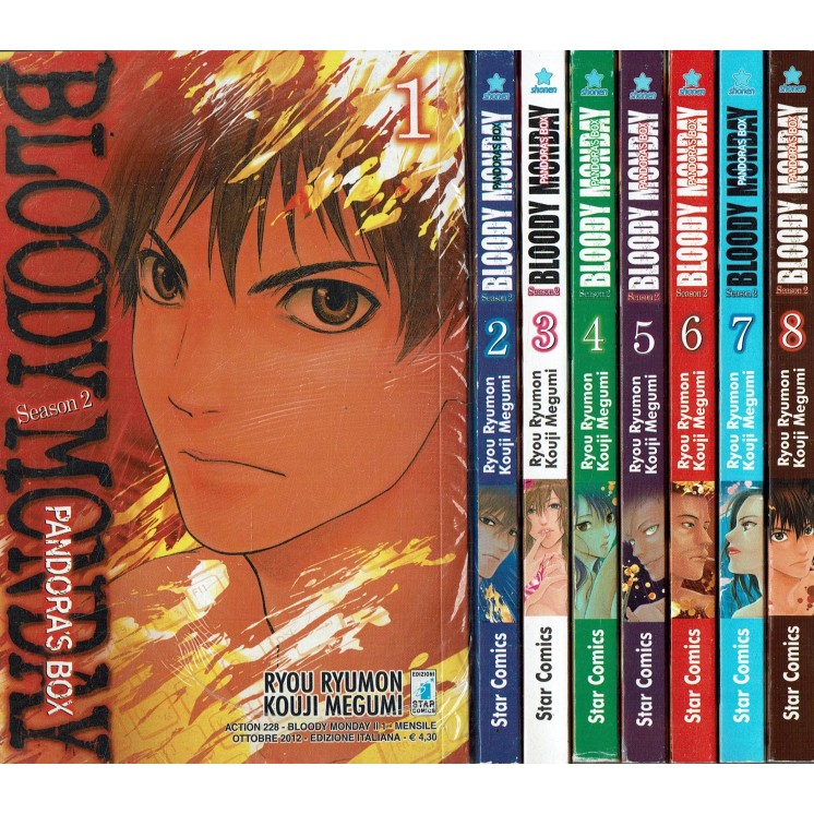 Bloody Monday Pandora's box 1/8 serie COMPLETA di Ryumon ed. Star Comics SC06