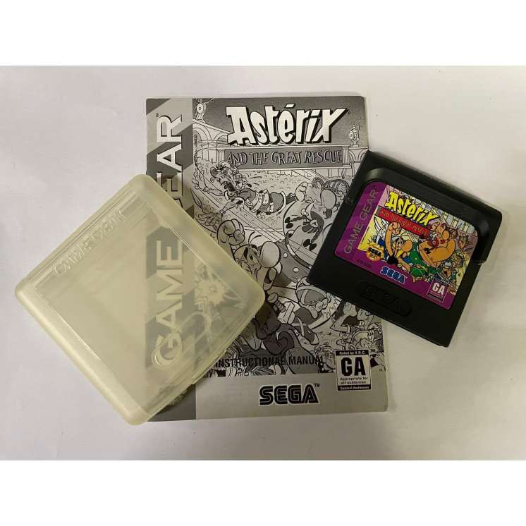 Videogioco GAME GEAR Sega Asterix and the great no BOX si libretto ENG Gd15