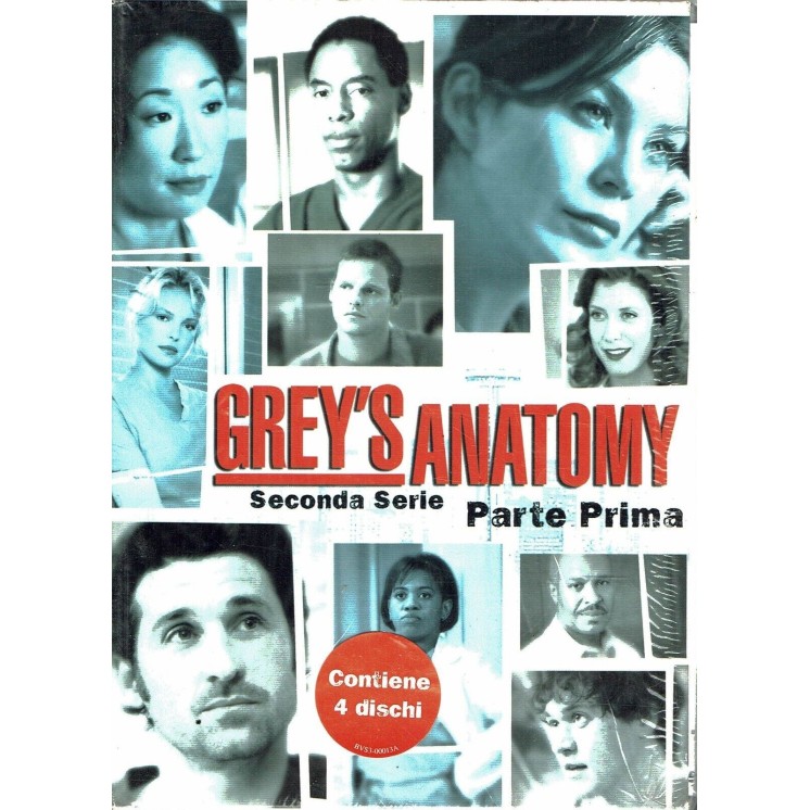 DVD Grey's Anatomy seconda serie I parte 4 dischi ITA usato B12