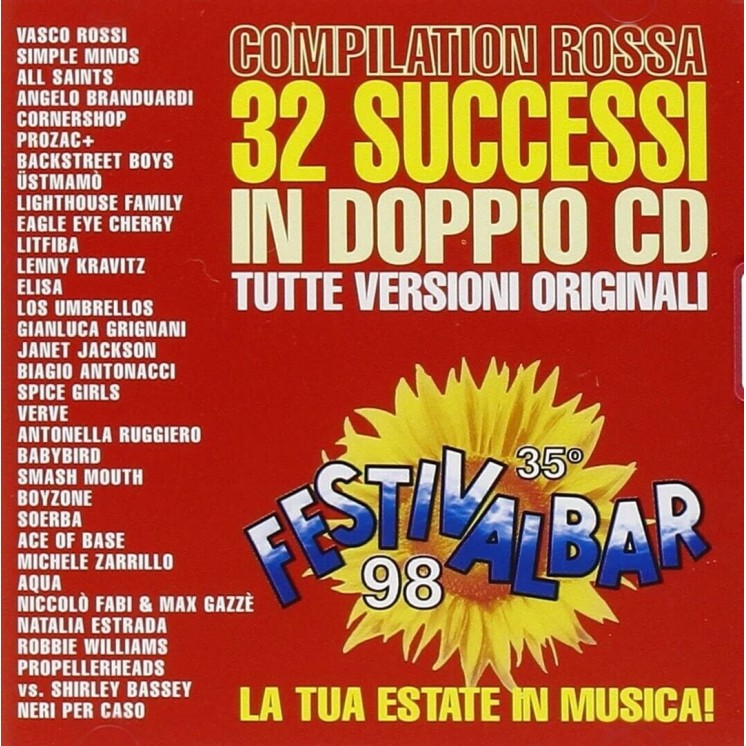 CD Festivalbar 98 Compilation Rossa 2 CD 32 tracce EMI B40