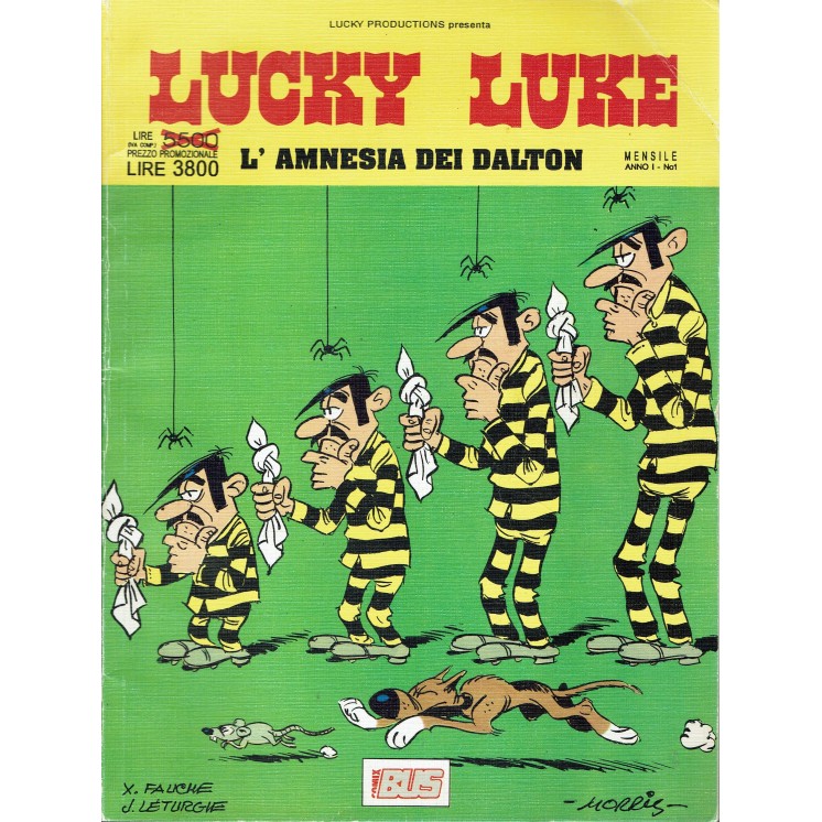 Lucky Luke n.  1 L'amnesia dei Dalton di Morris ed. Comixbus FU09