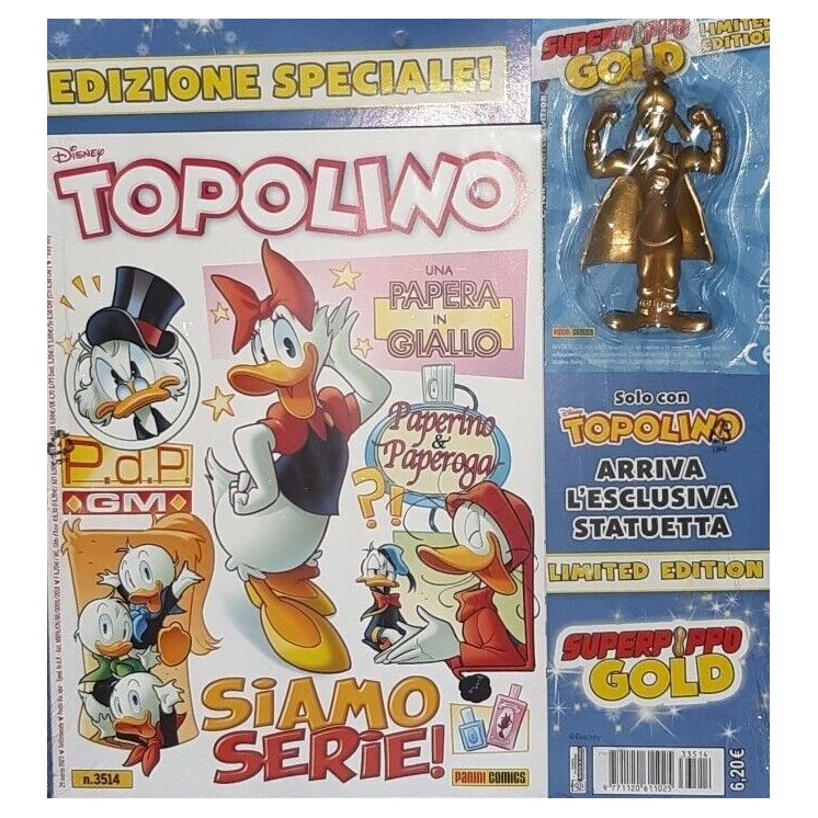 Topolino 3514 GADGET Superpippo Gold ed. Panini Disney FU18