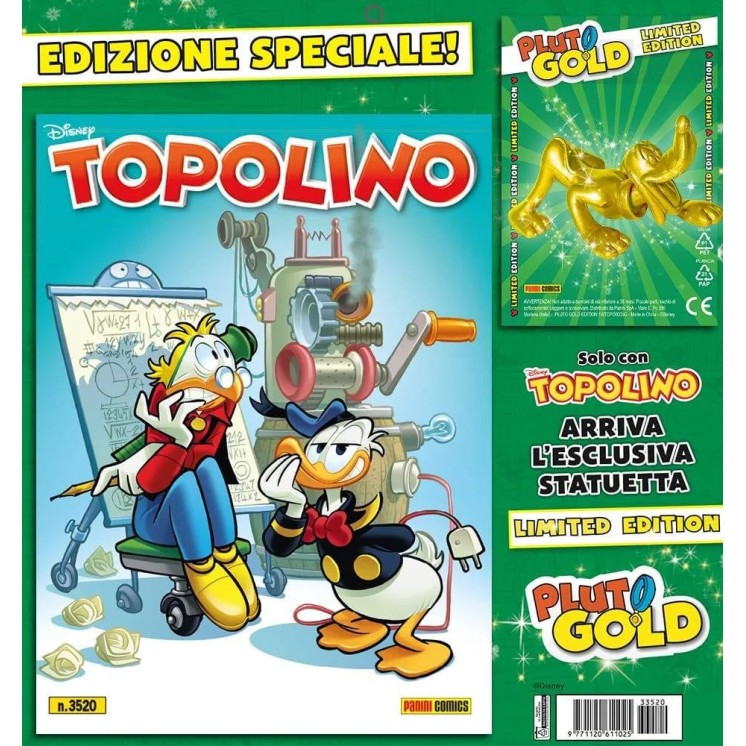Topolino 3520 GADGET Pluto Gold ed. Panini Disney FU20